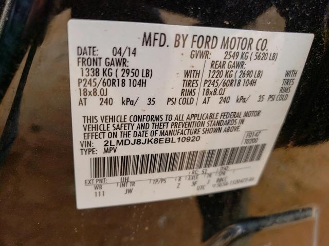 Photo 10 from auction – 2014 LINCOLN MKX with VIN 2LMDJ8JK8EBL10920