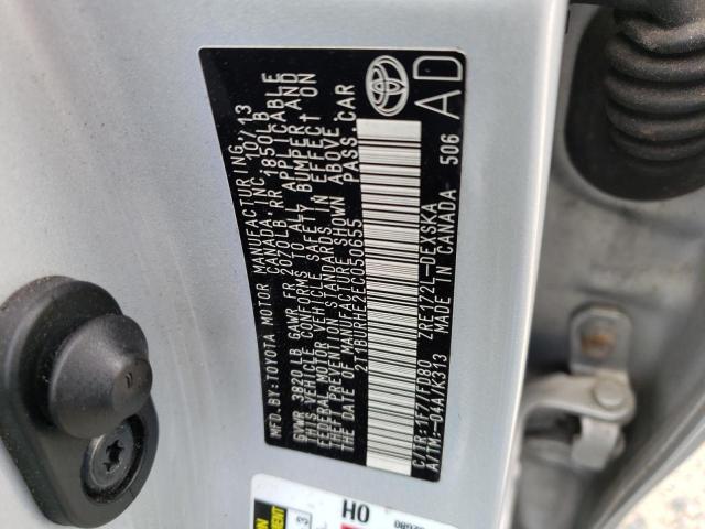Photo 10 from auction – 2014 TOYOTA COROLLA L with VIN 2T1BURHE2EC050655