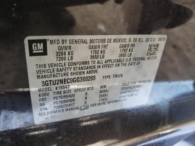 Photo 10 from auction – 2016 GMC SIERRA K15 with VIN 3GTU2NEC9GG300265