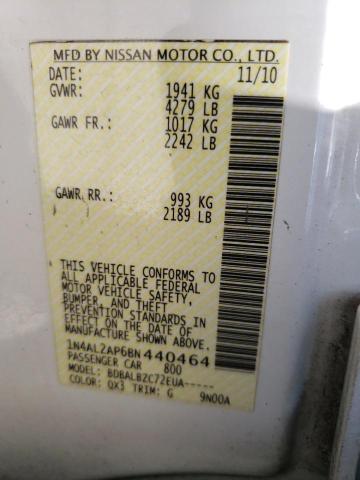 Photo 10 from auction – 2011 NISSAN ALTIMA BAS with VIN 1N4AL2AP6BN440464