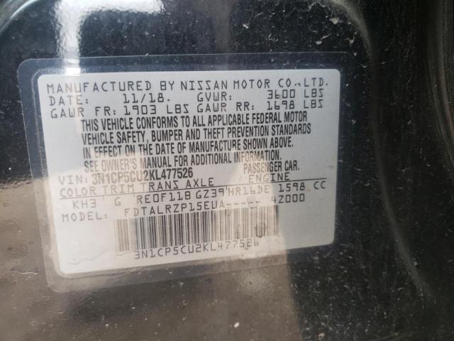 Photo 10 from auction – 2019 NISSAN KICKS S with VIN 3N1CP5CU2KL477526