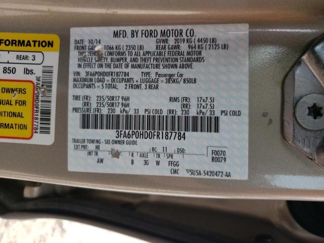 Photo 10 from auction – 2015 FORD FUSION SE with VIN 3FA6P0HD0FR187784