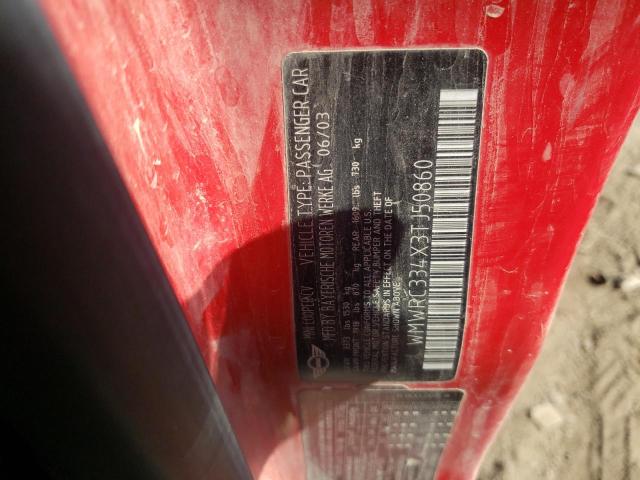 Photo 10 from auction – 2003 MINI COOPER with VIN WMWRC334X3TJ50860