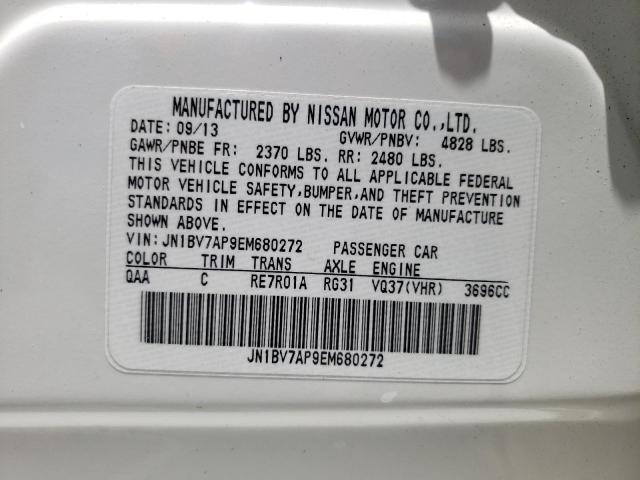 Photo 10 from auction – 2014 INFINITI Q50 BASE with VIN JN1BV7AP9EM680272
