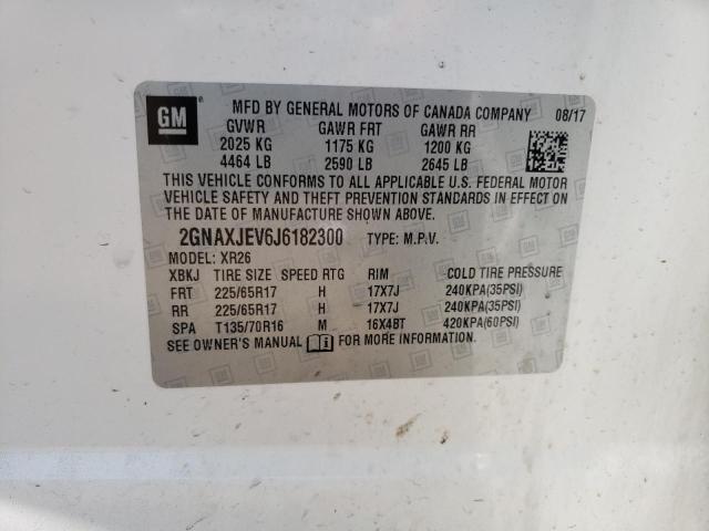 Photo 10 from auction – 2018 CHEVROLET EQUINOX LT with VIN 2GNAXJEV6J6182300