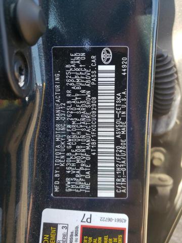 Photo 10 from auction – 2012 TOYOTA CAMRY BASE with VIN 4T1BF1FK0CU082908