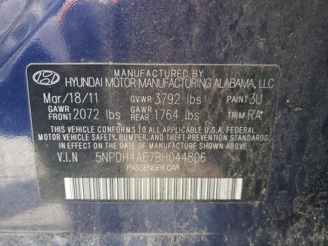 Photo 10 from auction – 2011 HYUNDAI ELANTRA with VIN 5NPDH4AE7BH044806