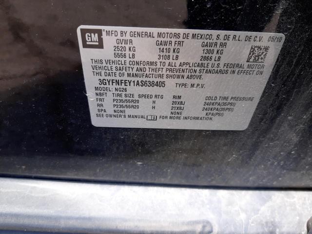 Photo 10 from auction – 2010 CADILLAC SRX PREMIU with VIN 3GYFNFEY1AS638405