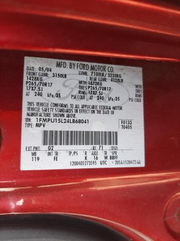 Photo 10 from auction – 2004 FORD EXPEDITION with VIN 1FMPU15L24LB68041