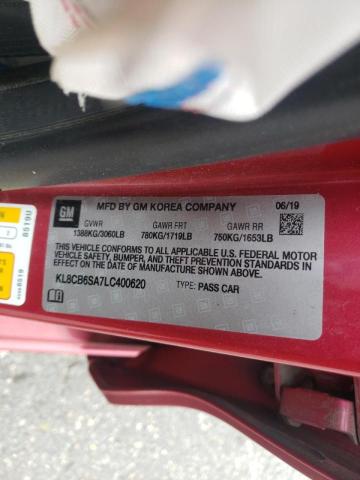 Photo 10 from auction – 2020 CHEVROLET SPARK LS with VIN KL8CB6SA7LC400620