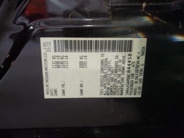 Photo 10 from auction – 2011 NISSAN MAXIMA S with VIN 1N4AA5AP0BC844458