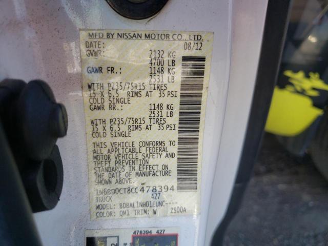Photo 10 from auction – 2012 NISSAN FRONTIER S with VIN 1N6BD0CT8CC478394
