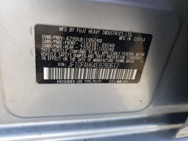 Photo 10 from auction – 2014 SUBARU IMPREZA LI with VIN JF1GPAH64E8280612