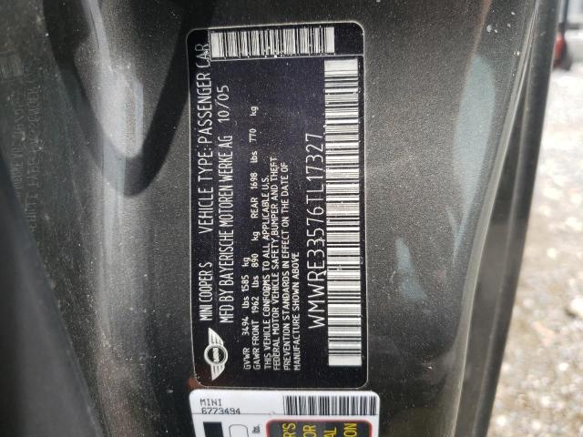 Photo 10 from auction – 2006 MINI COOPER S with VIN WMWRE33576TL17327