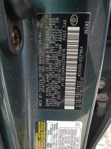 Photo 10 from auction – 2004 TOYOTA CAMRY LE with VIN 4T1BE32K84U338816