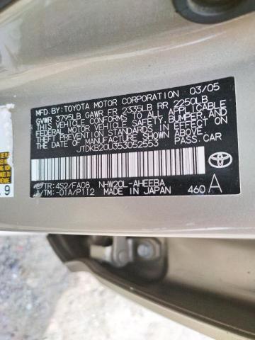 Photo 10 from auction – 2005 TOYOTA PRIUS with VIN JTDKB20U353052553