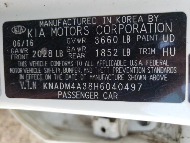 Photo 10 from auction – 2017 KIA RIO LX with VIN KNADM4A38H6040497