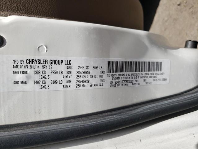 Photo 10 from auction – 2012 CHRYSLER TOWN & COU with VIN 2C4RC1BG8CR375529