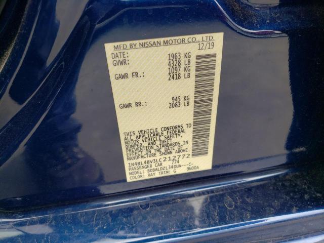 Photo 10 from auction – 2020 NISSAN ALTIMA S with VIN 1N4BL4BV3LC212772