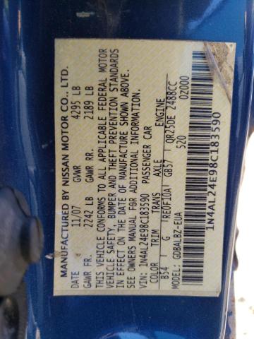 Photo 10 from auction – 2008 NISSAN ALTIMA 2.5 with VIN 1N4AL24E98C183590