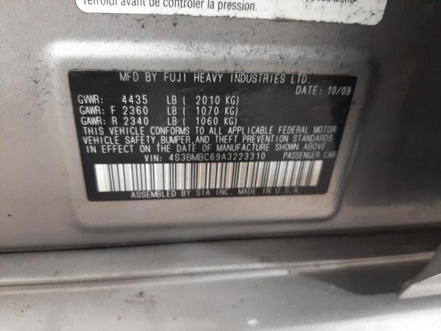 Photo 10 from auction – 2010 SUBARU LEGACY 2.5 with VIN 4S3BMBC69A3223310