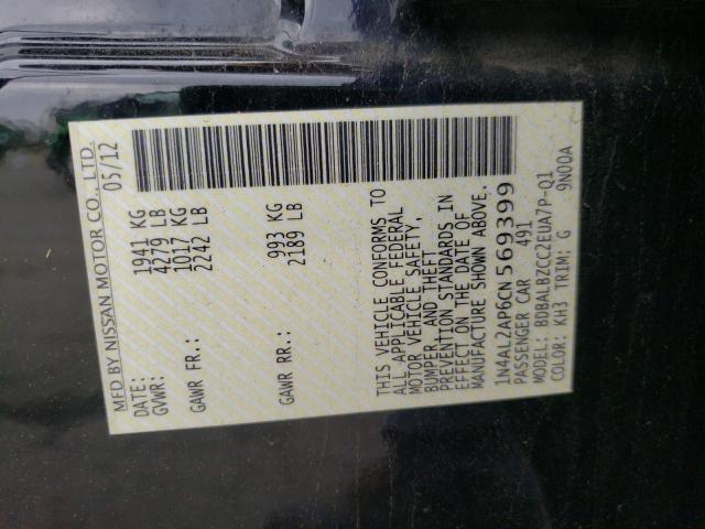 Photo 10 from auction – 2012 NISSAN ALTIMA BAS with VIN 1N4AL2AP6CN569399