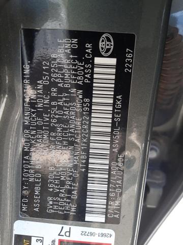 Foto 10 de la subasta – 2012 TOYOTA CAMRY BASE con VIN 4T4BF1FK2CR221958