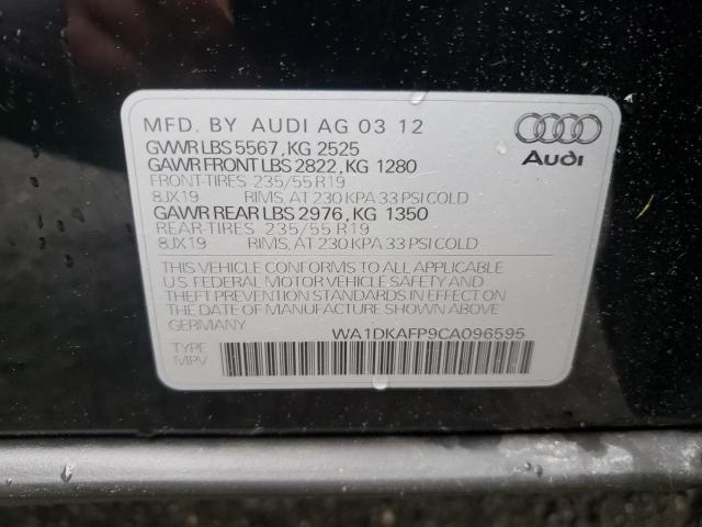 Photo 10 from auction – 2012 AUDI Q5 PREMIUM with VIN WA1DKAFP9CA096595