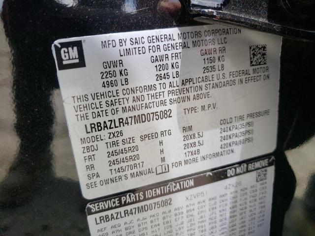 Photo 10 from auction – 2021 BUICK ENVISION P with VIN LRBAZLR47MD075082