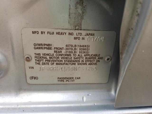 Photo 10 from auction – 2005 SAAB 9-2 LINEAR with VIN JF4GG61655H054265