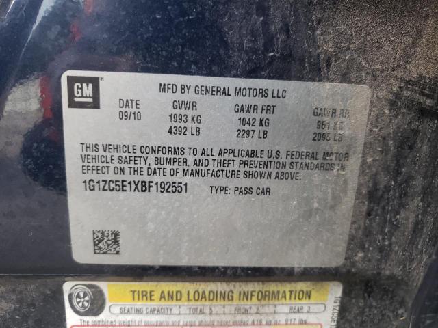 Photo 10 from auction – 2011 CHEVROLET MALIBU 1LT with VIN 1G1ZC5E1XBF192551