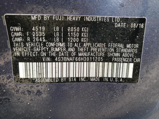 Photo 10 from auction – 2017 SUBARU LEGACY 2.5 with VIN 4S3BNAF66H3011705