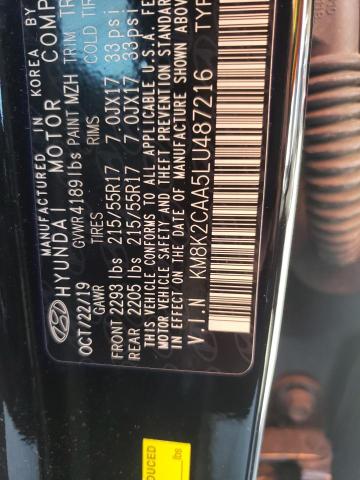 Photo 10 from auction – 2020 HYUNDAI KONA SEL with VIN KM8K2CAA5LU487216