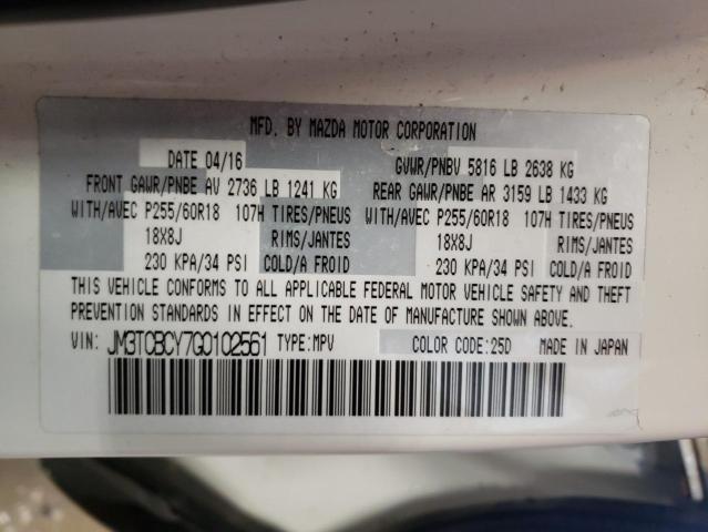 Photo 10 from auction – 2016 MAZDA CX-9 TOURI with VIN JM3TCBCY7G0102561