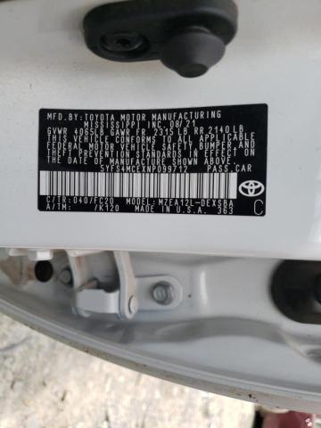 Photo 10 from auction – 2022 TOYOTA COROLLA SE with VIN 5YFS4MCEXNP099712