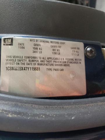 Photo 10 from auction – 2007 SATURN SKY REDLIN with VIN 1G8MG35X47Y119681