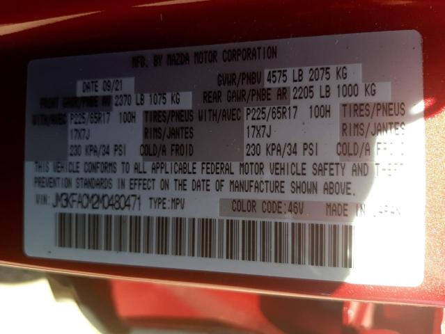 Photo 10 from auction – 2021 MAZDA CX-5 TOURI with VIN JM3KFACM2M0480471