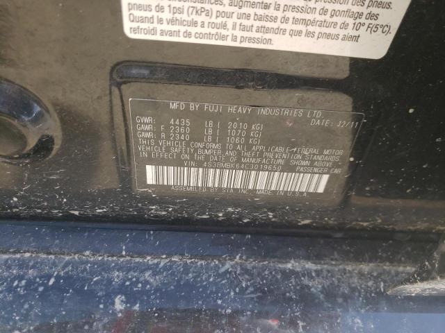 Photo 10 from auction – 2012 SUBARU LEGACY 2.5 with VIN 4S3BMBK64C3019650