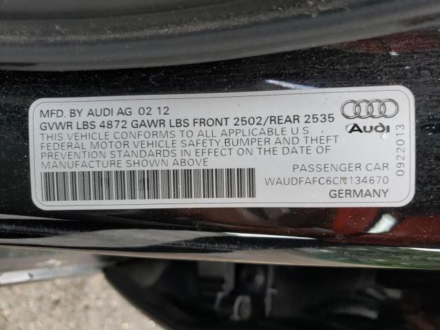 Photo 10 from auction – 2012 AUDI A6 PREMIUM with VIN WAUDFAFC6CN134670