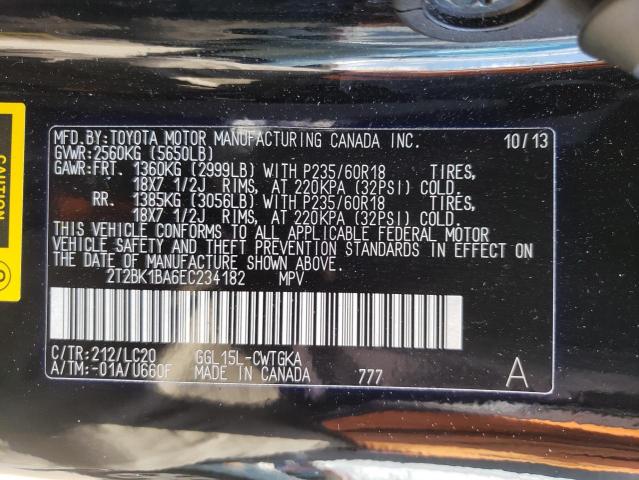 Photo 10 from auction – 2014 LEXUS RX 350 BAS with VIN 2T2BK1BA6EC234182