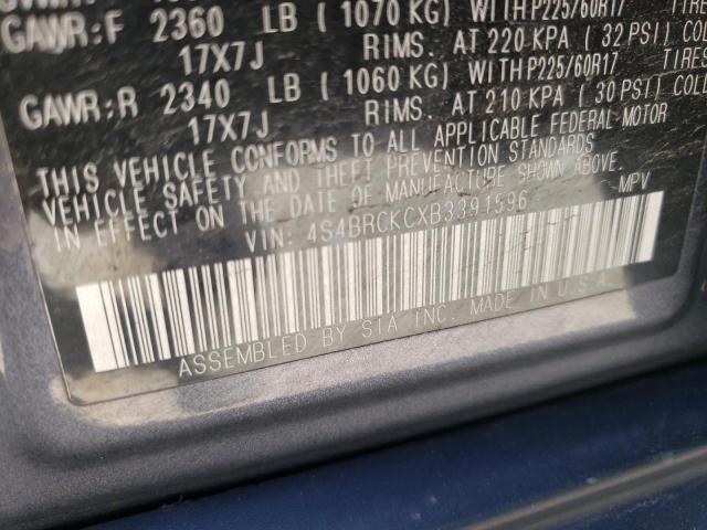 Photo 10 from auction – 2011 SUBARU OUTBACK 2. with VIN 4S4BRCKCXB3391596