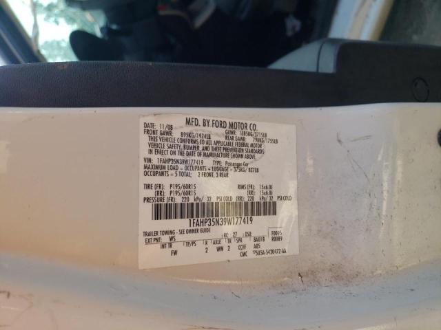 Photo 10 from auction – 2009 FORD FOCUS SE with VIN 1FAHP35N39W177419