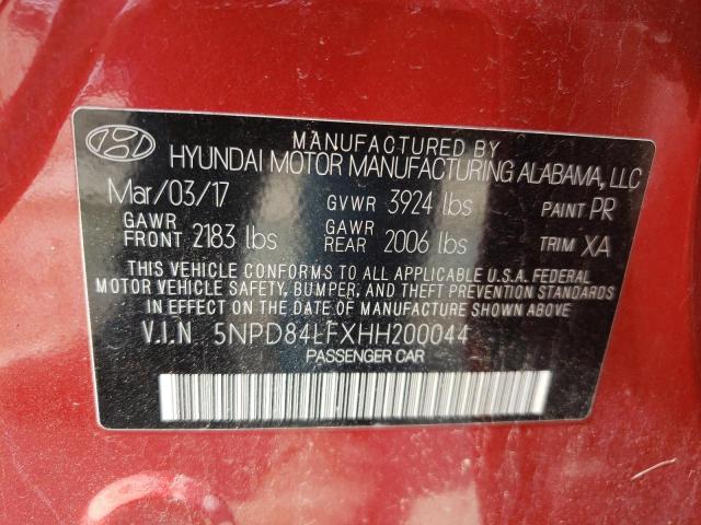 Photo 10 from auction – 2017 HYUNDAI ELANTRA SE with VIN 5NPD84LFXHH200044