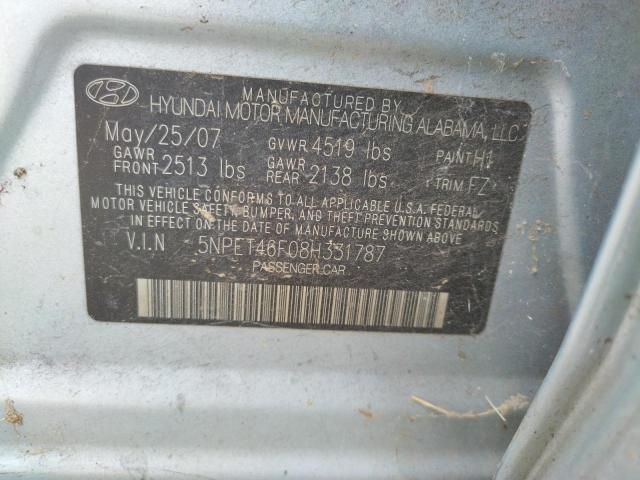 Photo 10 from auction – 2008 HYUNDAI SONATA GLS with VIN 5NPET46F08H331787