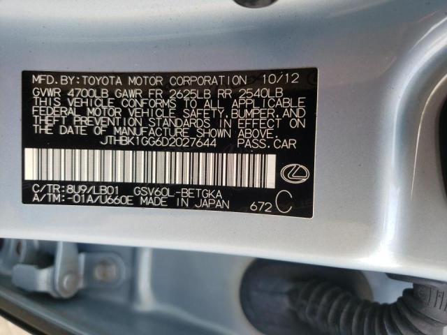 Photo 10 from auction – 2013 LEXUS ES 350 with VIN JTHBK1GG6D2027644