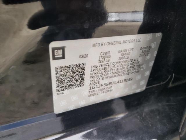 Photo 10 from auction – 2020 CHEVROLET SONIC PREM with VIN 1G1JF5SB7L4119149