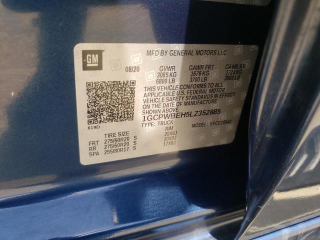 Photo 10 from auction – 2020 CHEVROLET SILVERADO with VIN 1GCPWBEH5LZ352885