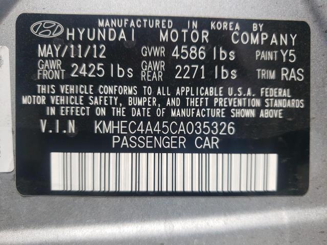 Photo 10 from auction – 2012 HYUNDAI SONATA HYB with VIN KMHEC4A45CA035326