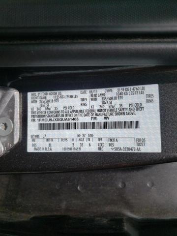 Photo 10 from auction – 2016 FORD ESCAPE TIT with VIN 1FMCU9JX5GUA61408