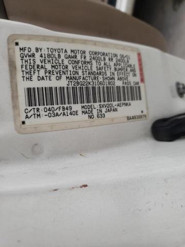 Photo 10 from auction – 2001 TOYOTA CAMRY CE with VIN JT2BG22K310601802